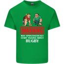 May Start Talking About Rugby Player Funny Kids T-Shirt Childrens Irish Green
