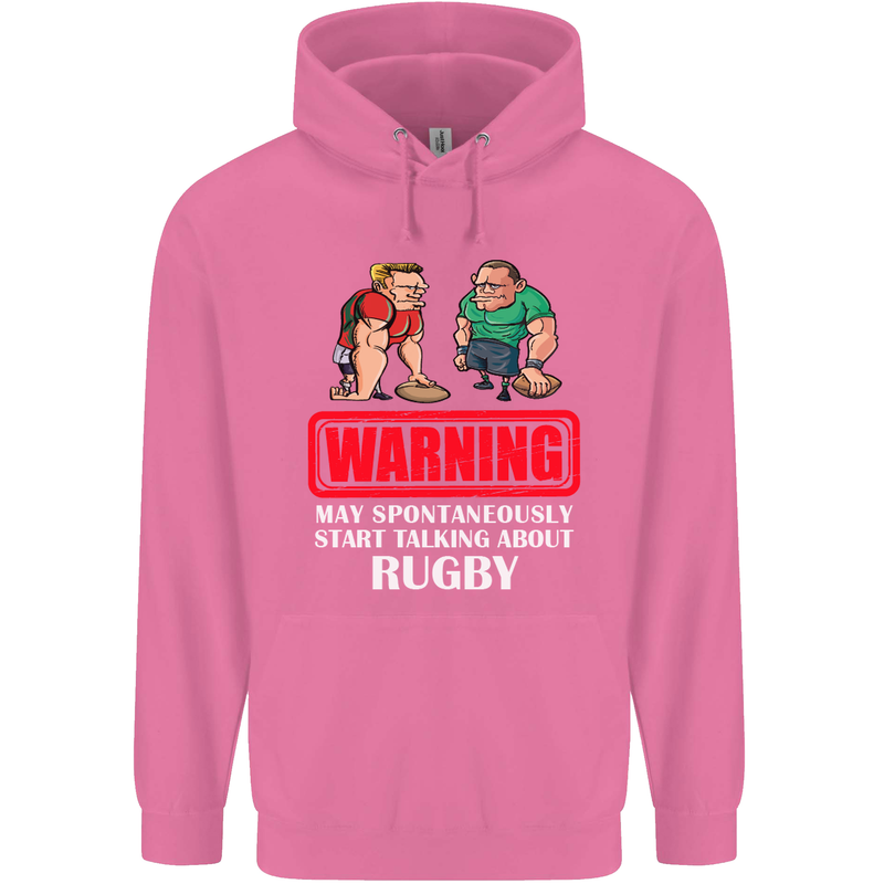 May Start Talking About Rugby Player Funny Mens 80% Cotton Hoodie Azelea