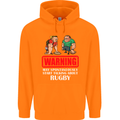May Start Talking About Rugby Player Funny Mens 80% Cotton Hoodie Orange