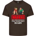 May Start Talking About Rugby Player Funny Mens Cotton T-Shirt Tee Top Dark Chocolate