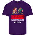May Start Talking About Rugby Player Funny Mens Cotton T-Shirt Tee Top Purple