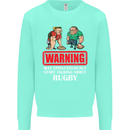 May Start Talking About Rugby Player Funny Mens Sweatshirt Jumper Peppermint