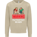 May Start Talking About Rugby Player Funny Mens Sweatshirt Jumper Sand