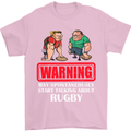 May Start Talking About Rugby Player Funny Mens T-Shirt Cotton Gildan Light Pink