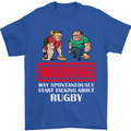May Start Talking About Rugby Player Funny Mens T-Shirt Cotton Gildan Royal Blue