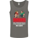 May Start Talking About Rugby Player Funny Mens Vest Tank Top Charcoal