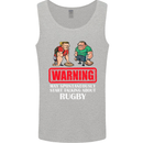 May Start Talking About Rugby Player Funny Mens Vest Tank Top Sports Grey