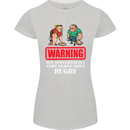 May Start Talking About Rugby Player Funny Womens Petite Cut T-Shirt Sports Grey