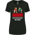 May Start Talking About Rugby Player Funny Womens Wider Cut T-Shirt Black
