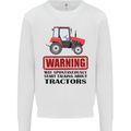 May Talking About Tractors Funny Farmer Kids Sweatshirt Jumper White