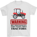 May Talking About Tractors Funny Farmer Mens T-Shirt Cotton Gildan White