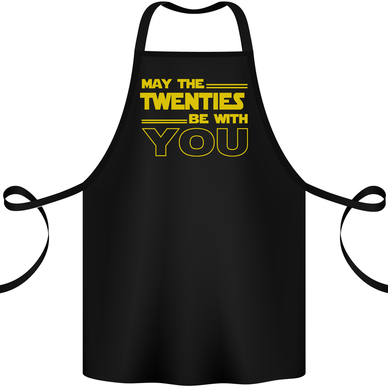 May the 20s Twenties Be With You Sci-Fi Cotton Apron 100% Organic Black