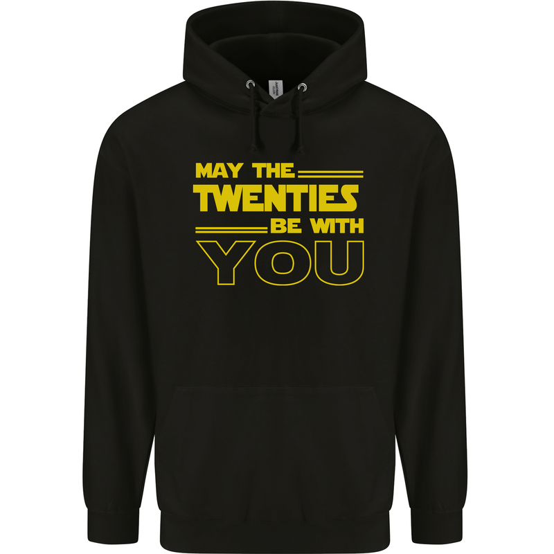 May the 20s Twenties Be With You Sci-Fi Mens 80% Cotton Hoodie Black