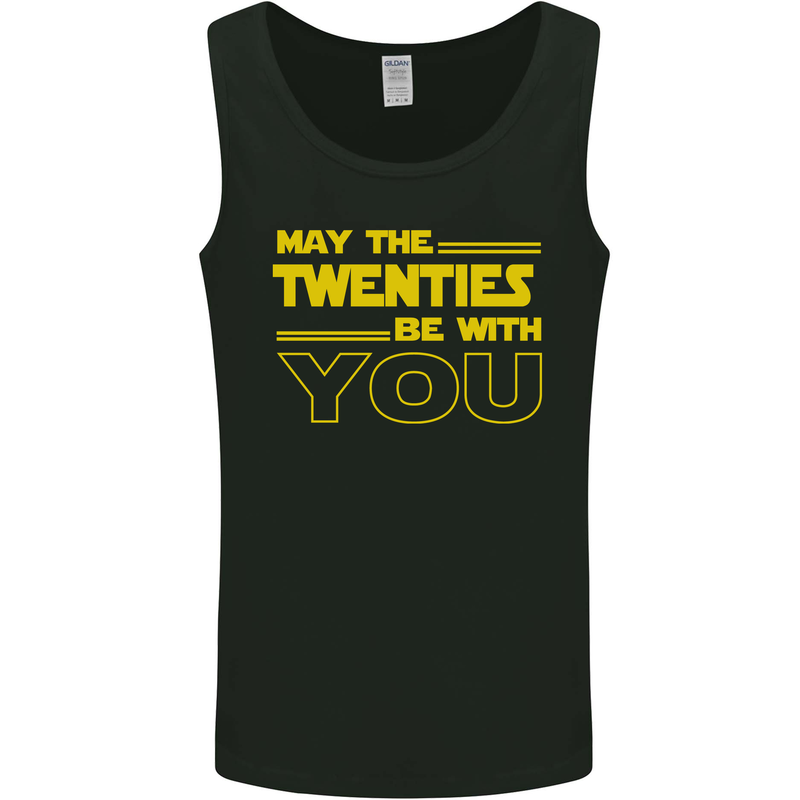 May the 20s Twenties Be With You Sci-Fi Mens Vest Tank Top Black