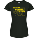 May the 20s Twenties Be With You Sci-Fi Womens Petite Cut T-Shirt Black