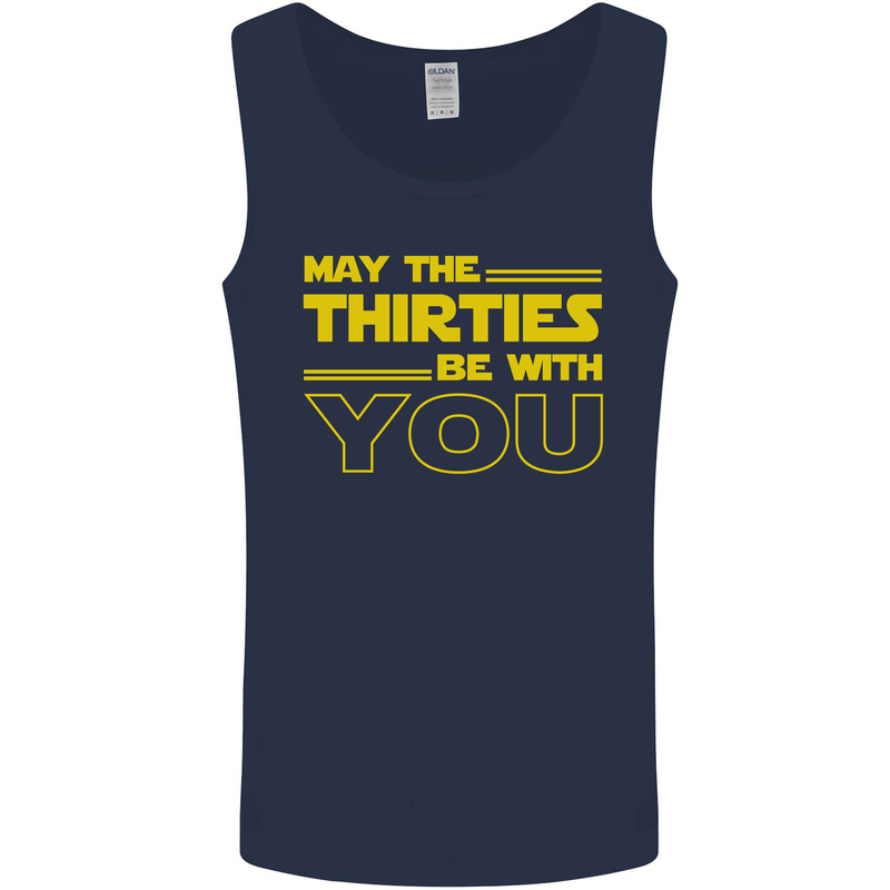 May the 30s Thirties Be With You Sci-Fi Mens Vest Tank Top Navy Blue