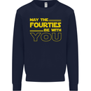 May the 40s Fourties Be With You  Sci-Fi Mens Sweatshirt Jumper Navy Blue
