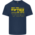 May the 50s Fifties Be With You Sci-Fi Mens Cotton T-Shirt Tee Top Navy Blue