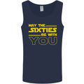 May the 60s Sixties Be With You Sci-Fi Mens Vest Tank Top Navy Blue