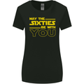 May the 60s Sixties Be With You Sci-Fi Womens Wider Cut T-Shirt Black