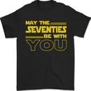 May the 70s Seventies Be With You Sci-Fi Mens T-Shirt 100% Cotton Black