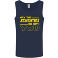 May the 70s Seventies Be With You Sci-Fi Mens Vest Tank Top Navy Blue