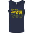 May the 70s Seventies Be With You Sci-Fi Mens Vest Tank Top Navy Blue
