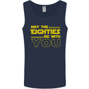 May the 80s Eighties Be With You  Sci-Fi Mens Vest Tank Top Navy Blue