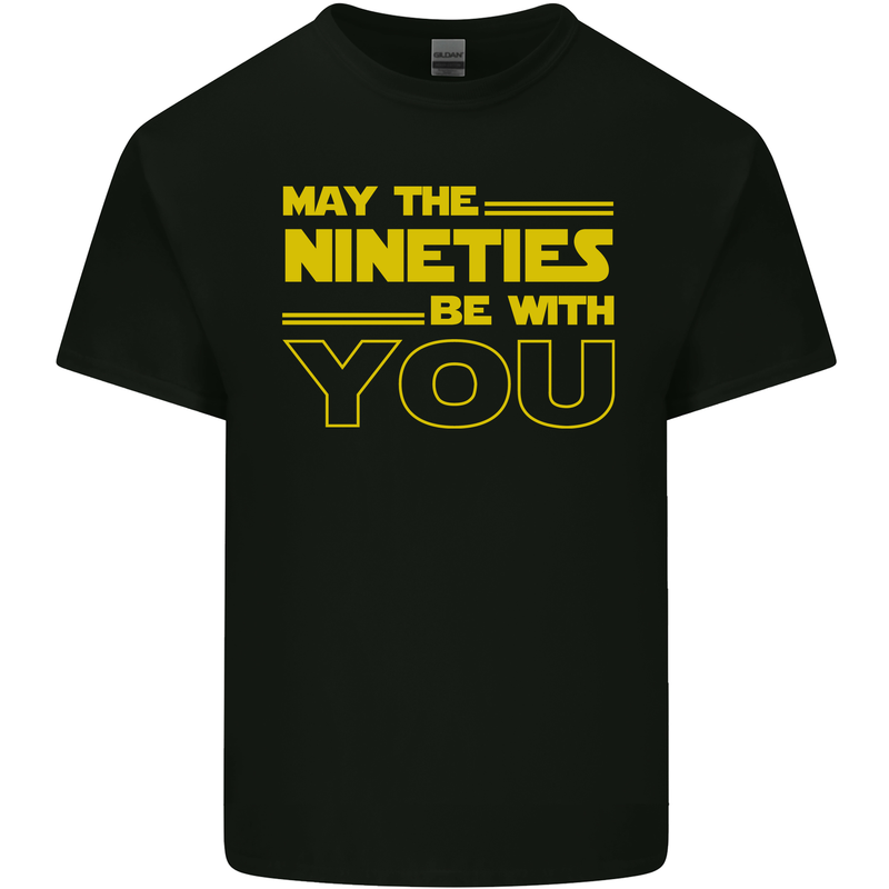 May the 90s Nineties Be With You Sci-Fi Mens Cotton T-Shirt Tee Top Black