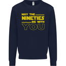 May the 90s Nineties Be With You Sci-Fi Mens Sweatshirt Jumper Navy Blue