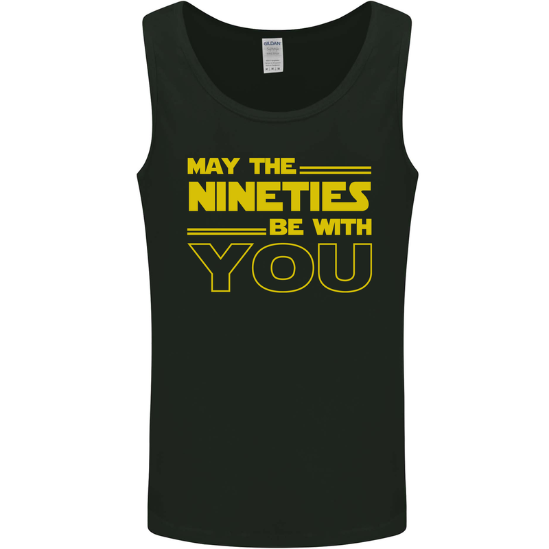 May the 90s Nineties Be With You Sci-Fi Mens Vest Tank Top Black