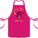 May the Force Be Shih Tzu Dog Funny Cotton Apron 100% Organic Pink