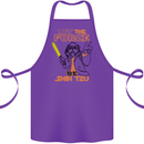 May the Force Be Shih Tzu Dog Funny Cotton Apron 100% Organic Purple