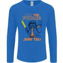 May the Force Be Shih Tzu Dog Funny Mens Long Sleeve T-Shirt Royal Blue
