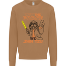 May the Force Be Shih Tzu Dog Funny Mens Sweatshirt Jumper Caramel Latte