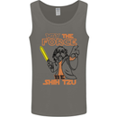 May the Force Be Shih Tzu Dog Funny Mens Vest Tank Top Charcoal