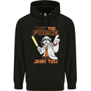 May the Force Be Shih Tzu Funny Dog Childrens Kids Hoodie Black