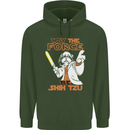 May the Force Be Shih Tzu Funny Dog Childrens Kids Hoodie Forest Green