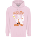 May the Force Be Shih Tzu Funny Dog Childrens Kids Hoodie Light Pink