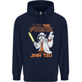 May the Force Be Shih Tzu Funny Dog Childrens Kids Hoodie Navy Blue