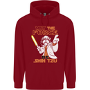 May the Force Be Shih Tzu Funny Dog Childrens Kids Hoodie Red