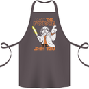 May the Force Be Shih Tzu Funny Dog Cotton Apron 100% Organic Dark Grey