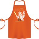 May the Force Be Shih Tzu Funny Dog Cotton Apron 100% Organic Orange