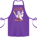 May the Force Be Shih Tzu Funny Dog Cotton Apron 100% Organic Purple