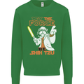 May the Force Be Shih Tzu Funny Dog Kids Sweatshirt Jumper Irish Green