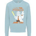 May the Force Be Shih Tzu Funny Dog Kids Sweatshirt Jumper Light Blue