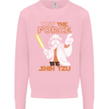 May the Force Be Shih Tzu Funny Dog Kids Sweatshirt Jumper Light Pink