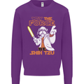 May the Force Be Shih Tzu Funny Dog Kids Sweatshirt Jumper Purple