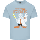 May the Force Be Shih Tzu Funny Dog Kids T-Shirt Childrens Light Blue