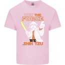 May the Force Be Shih Tzu Funny Dog Kids T-Shirt Childrens Light Pink